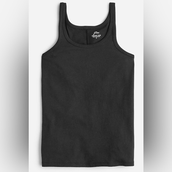 J.Crew Scoopneck tank top Black NWT - Picture 1 of 2